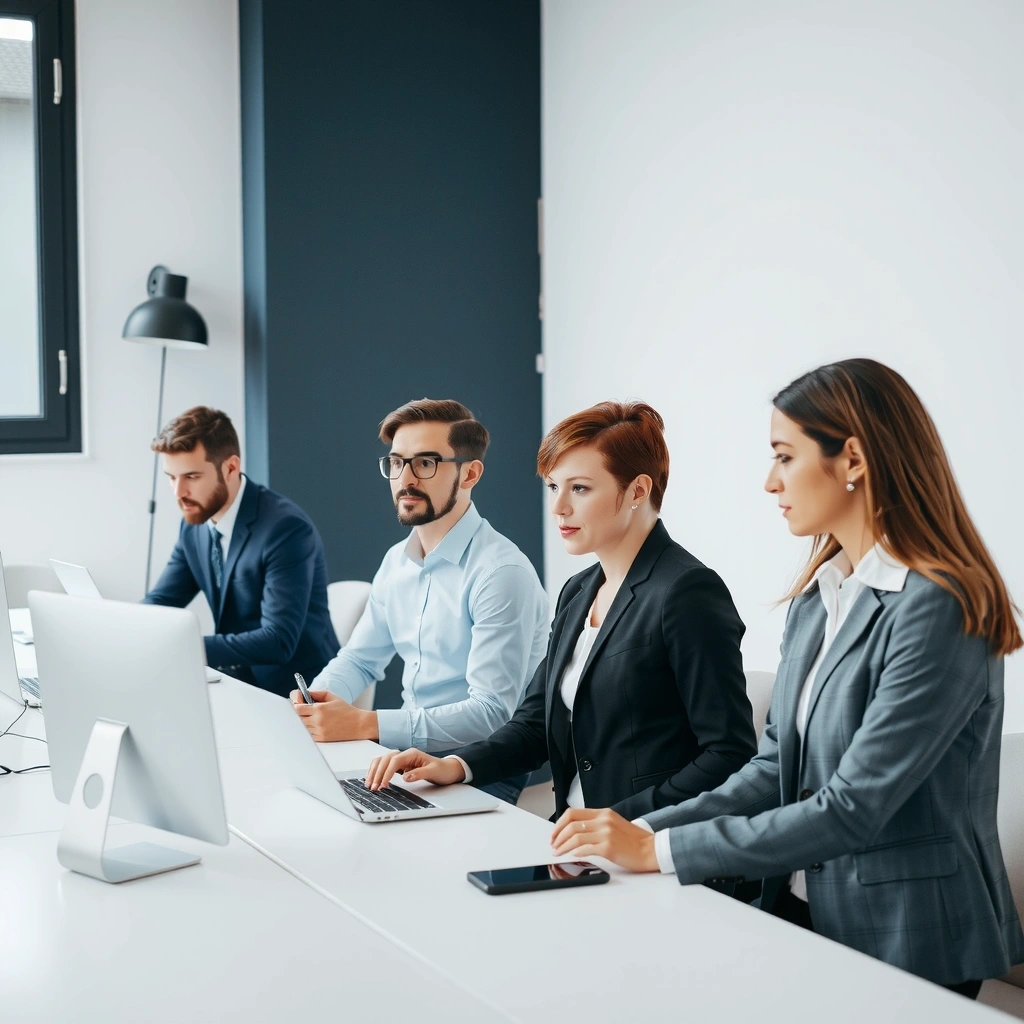 Equipo de trabajo de Linsteet en horario de oficina